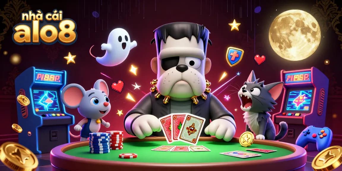 Experience thrilling games at nhà cái alo8 featuring vibrant casino elements, colorful characters, and immersive graphics.