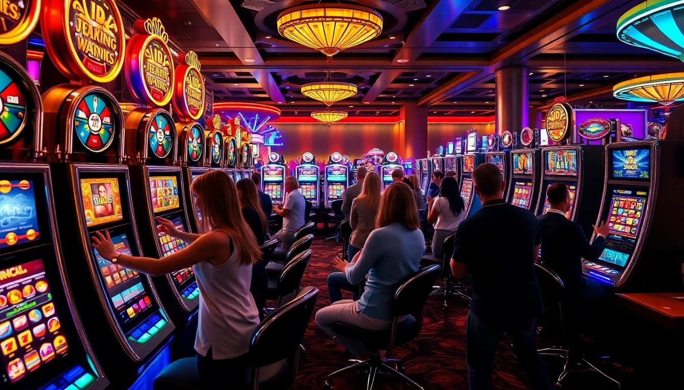 Experience the thrill of demo slot pragmatic machines in a luxurious casino setting.