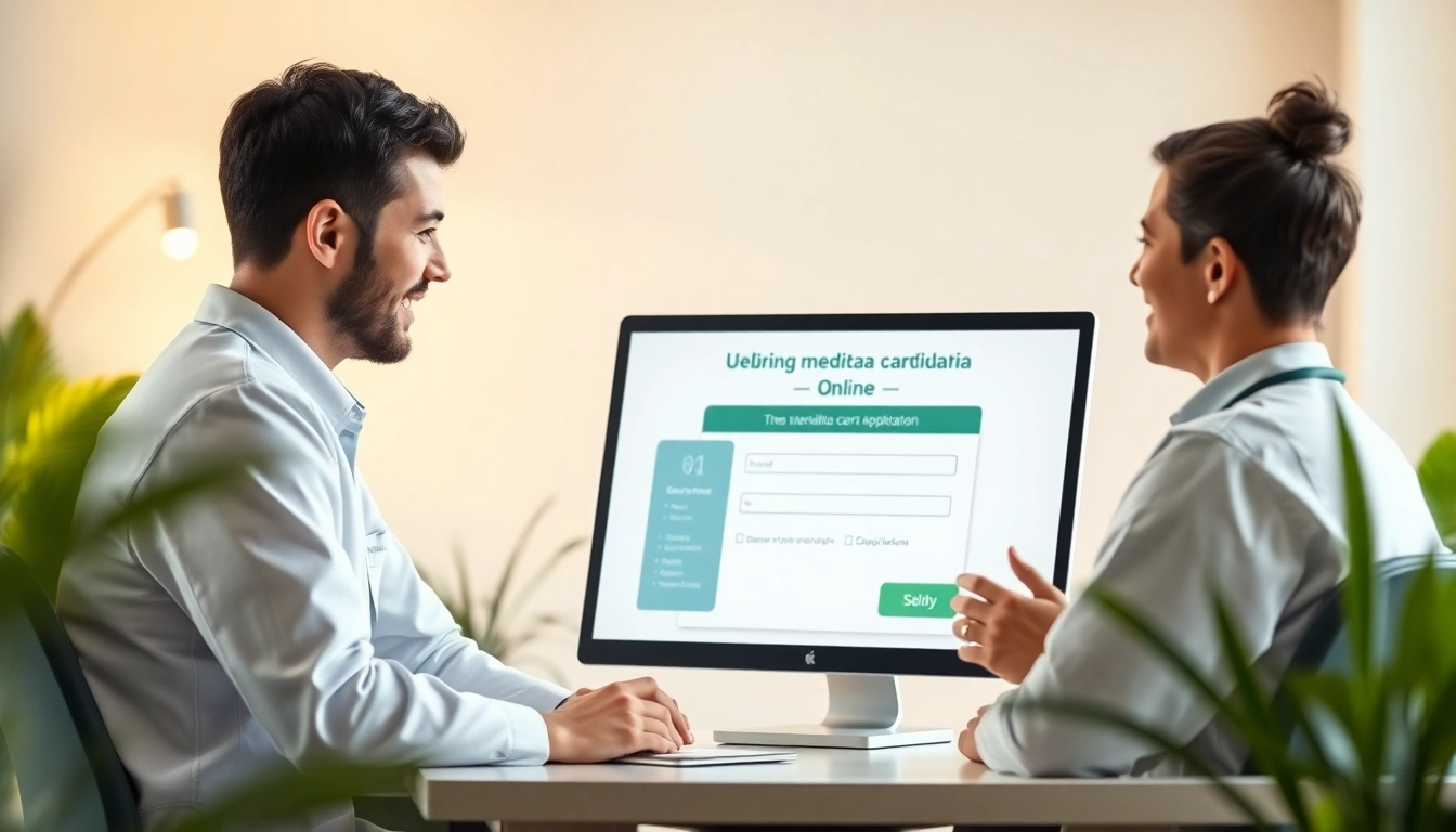 Engage with a doctor about Medical marijuana card online applications in a welcoming office.