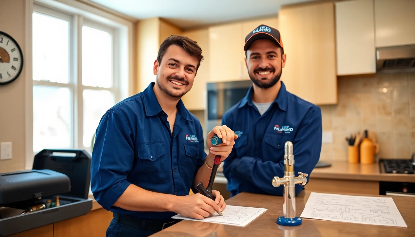 NYC emergency plumber & sewer fixing a leak in a residential kitchen with professionalism.