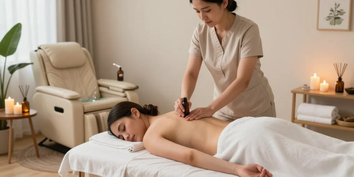 Swedish massage therapy session showcasing relaxation, oils, and tranquil atmosphere