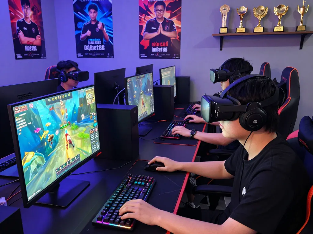 Bắn cá hubet88 gaming scene with enthusiastic players engaged in competitive action.