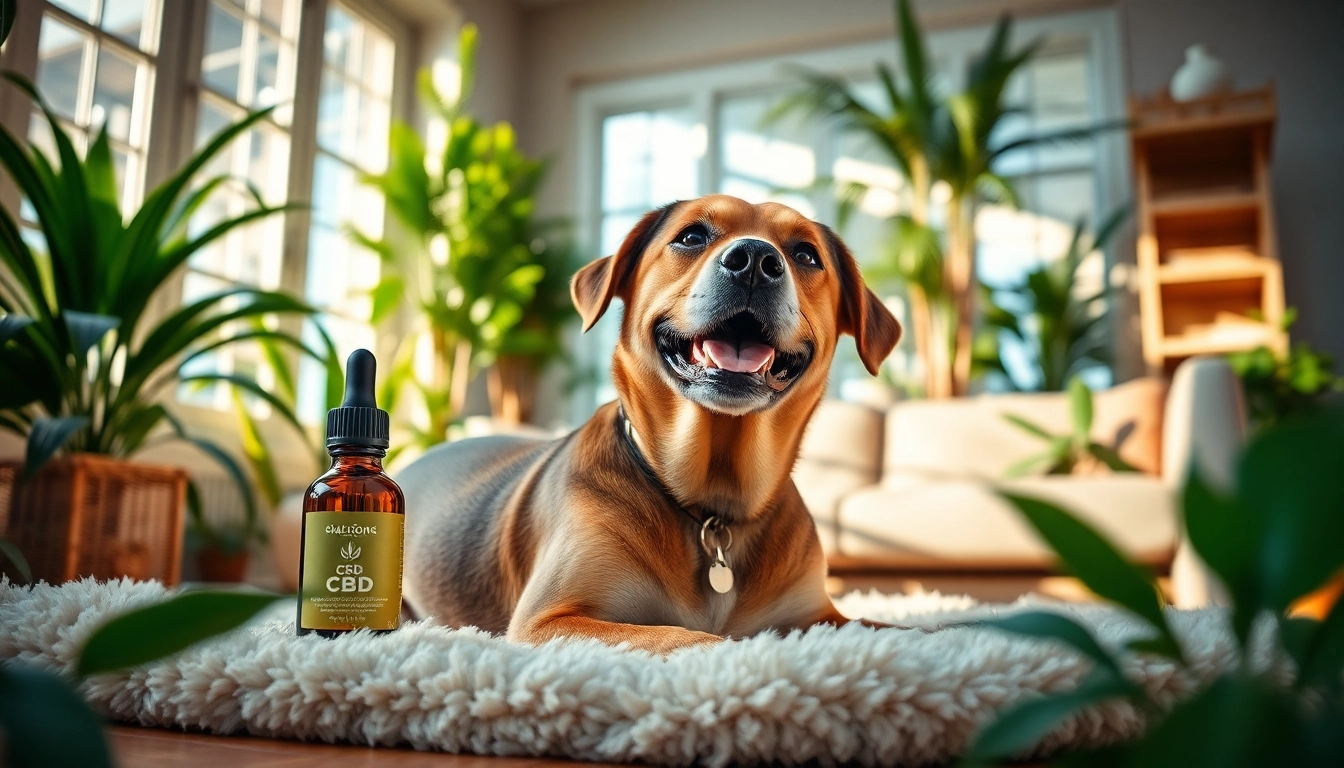 CBD For Pet treatment helping a relaxed dog enjoy its healthy lifestyle.