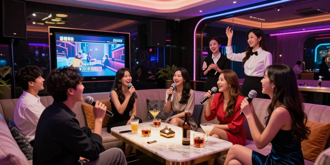 Experience the lively atmosphere of 강남가라오케 with friends in a private luxury room.