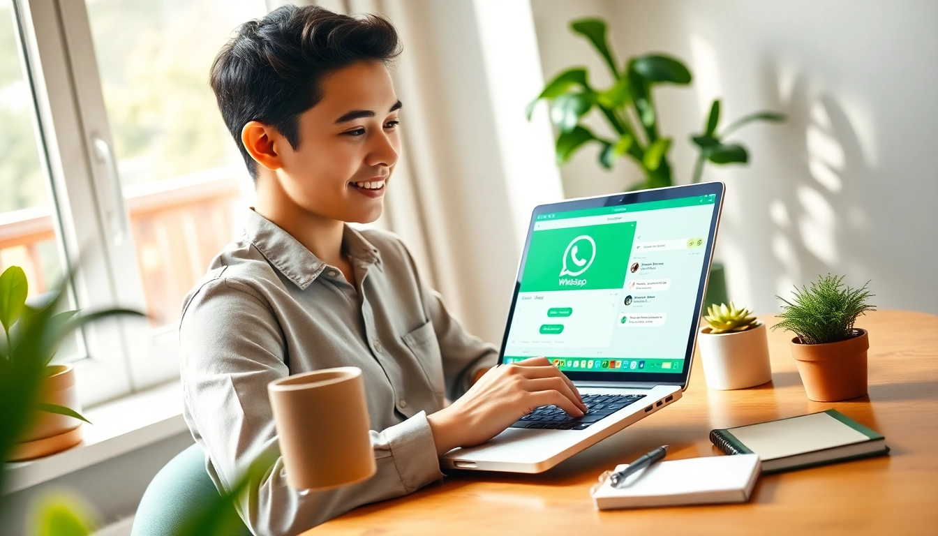 在快连官网通过 WhatsApp Web 实现无缝沟通，来自舒适居家办公的体验。