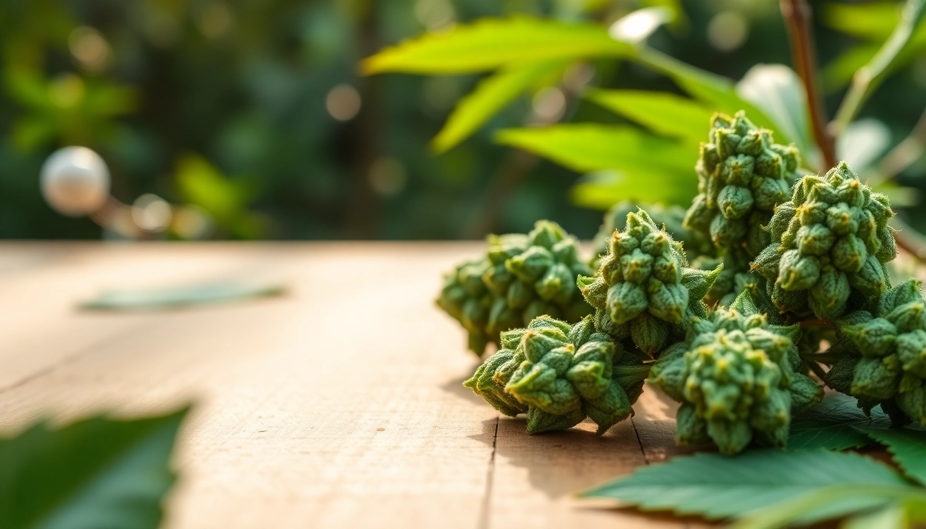 Experience the calming effects of Mental Wellness CBD buds in a serene natural setting.