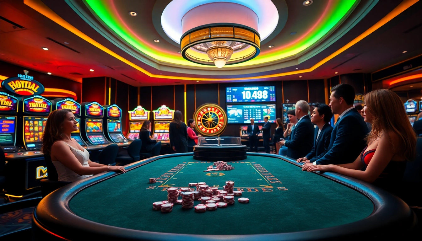 Experience the excitement of mg188 with luxurious casino tables and dynamic gaming action.