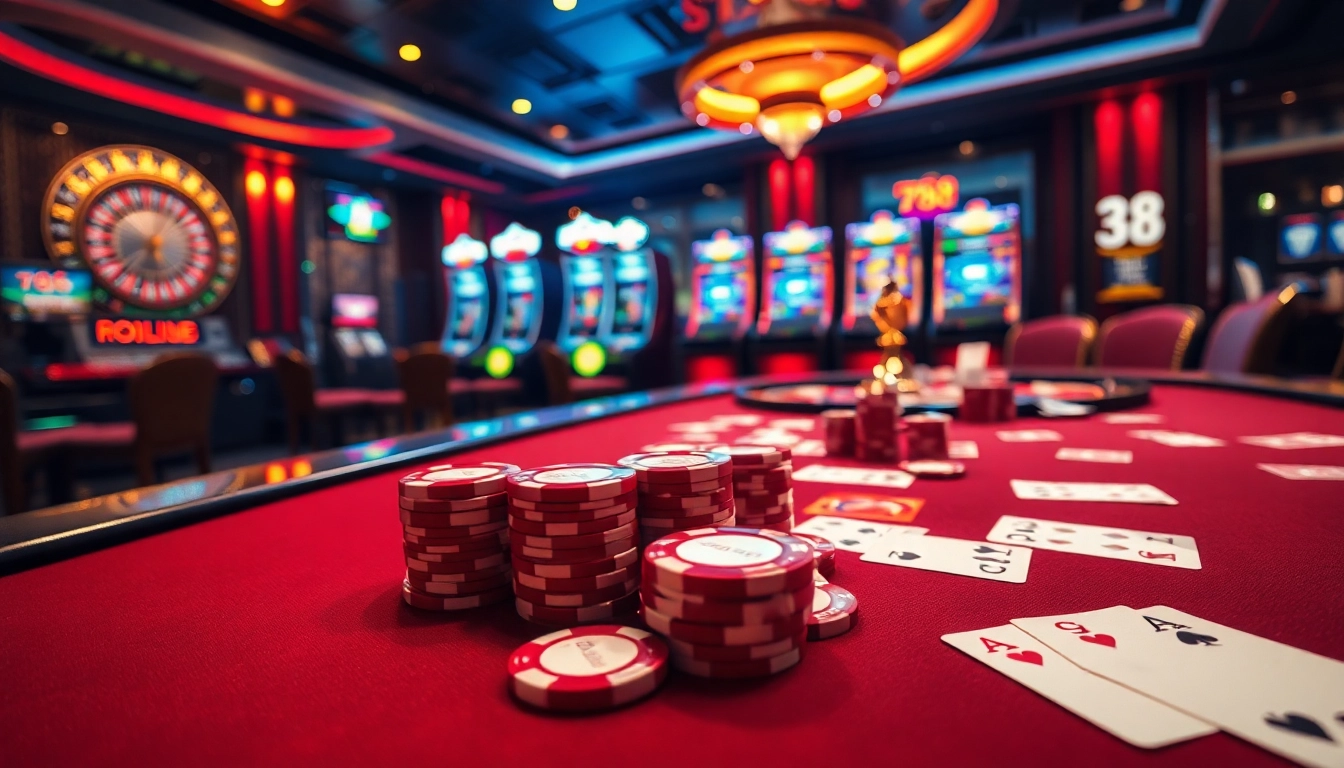 Experience the thrill of 789club with vibrant casino tables and exciting gameplay elements.
