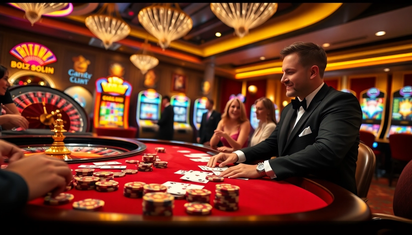 Experience the thrill of b52club with engaging gameplay at a luxurious casino table.